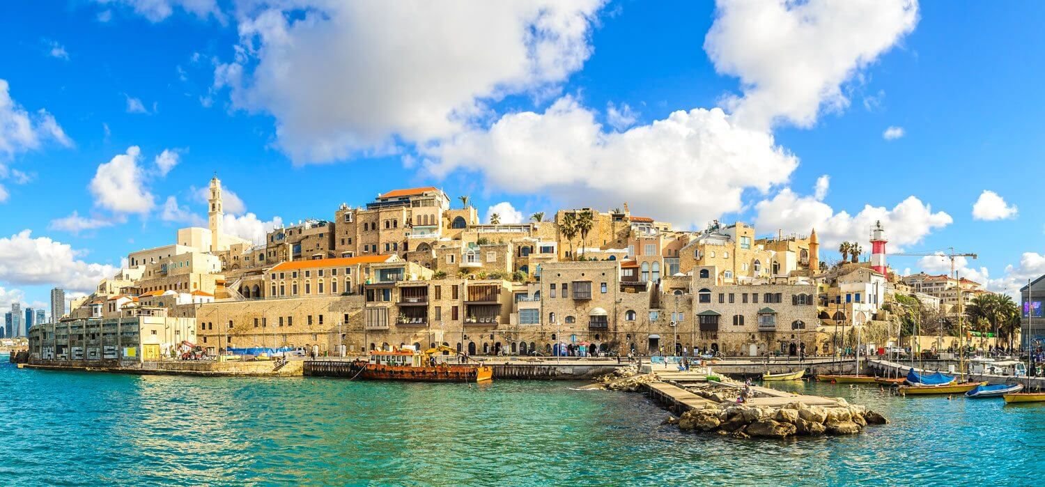 Old Jaffa seen from the sea on a clear day